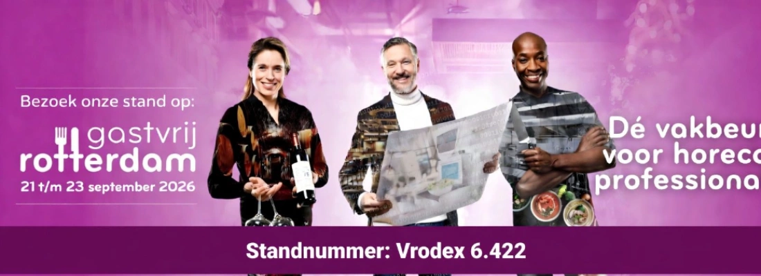 Vrodex at Gastvrij Rotterdam 2026, 21-23 September. Visit our stand 6.422.