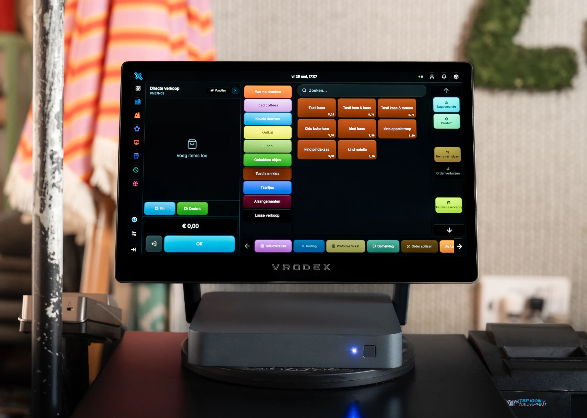 Vrodex POS in a hospitality venue